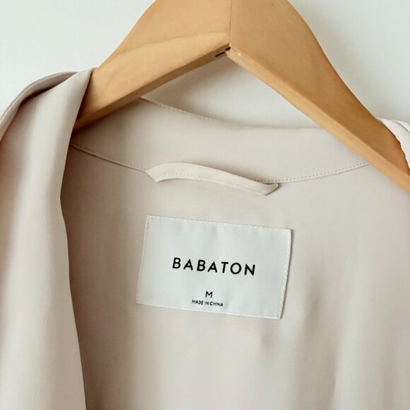 Aritzia Babaton Kahlo Wrap Jacket Tie Waist Bone White Cream Size Medium - Picture 9 of 12